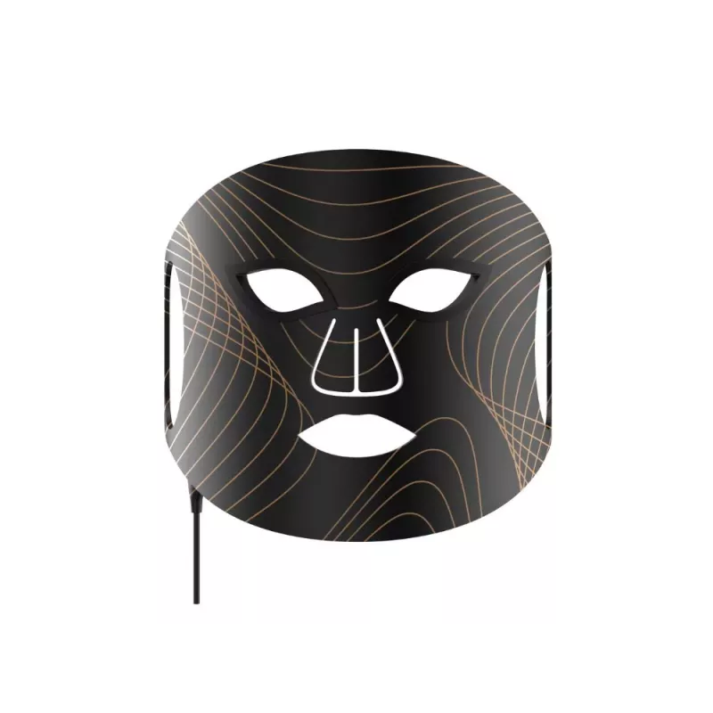 Lunni 7 Colors LED and Near-Infrared Light Silicone LED Facial Mask Black