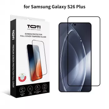 TOTI PREMIUM Tempered Glass 2.5D Screen Protector Full Cover for Samsung Galaxy S26 Plus