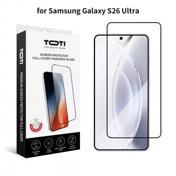 TOTI PREMIUM Tempered Glass 2.5D Screen Protector Full Cover for Samsung Galaxy S26 Ultra