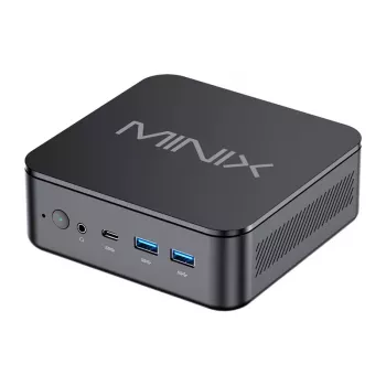 MINIX NR660LP Mini PC, AMD Ryzen 5 6600H, 16GB DDR5, 512GB NVMe SSD, Windows 11 Pro, Black