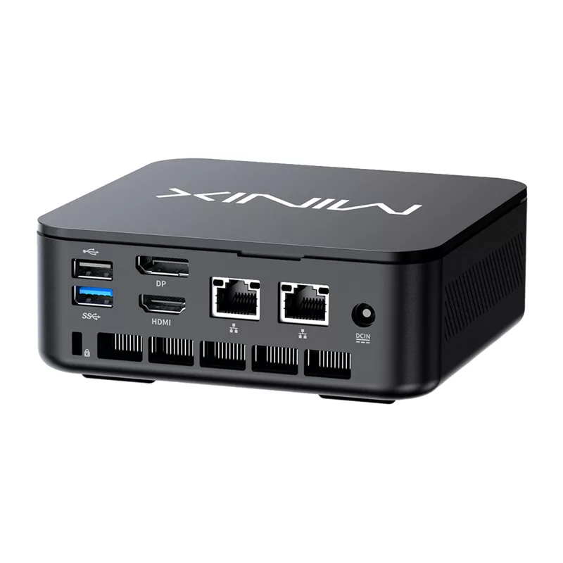 MINIX NR660LP Mini PC, AMD Ryzen 5 6600H, 16GB DDR5, 512GB NVMe SSD, Windows 11 Pro, Black