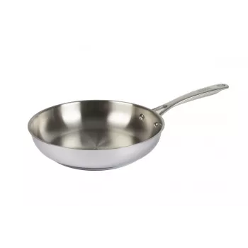 Kuhn Rikon ALLROUND Frying Pan Uncoated 24 cm – 18/10 Stainless Steel, Induction Ready, Oven Safe to 240°C