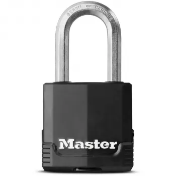 Master Lock M115EURDLF Excell Laminated Padlock 49 mm Body Width, 38 mm Shackle Length, Keyed Different, Protective Coating, for Gates, Garages, Fences
