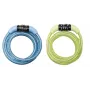 Master Lock 8143EURDPROCOL Coiled Cable Lock with Preset Combination - 1.2m Length, 8mm Diameter, Assorted Colors (Blue/Green)