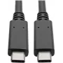 EATON Tripp Lite Series USB-C Cable (M/M) - USB 3.2 Gen 2 (10 Gbps) - 5A (100W) - Thunderbolt 3 Compatible - 0.91m (3ft) - Black