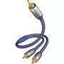 in-akustik Premium Y Subwoofer Cable - 2x RCA Male to 1x RCA Male, 3.0 m, Black