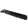 M-Cab Socket Strip 6S PVC 3M Bk Prem - Surge and Overload Protection (POW0026)