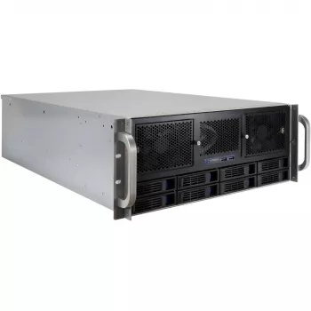 Inter-Tech IPC Storage 4U-4408-L 4U Rackmount Server Chassis, 8x 3.5 inch Hot-Swap, No PSU, Black