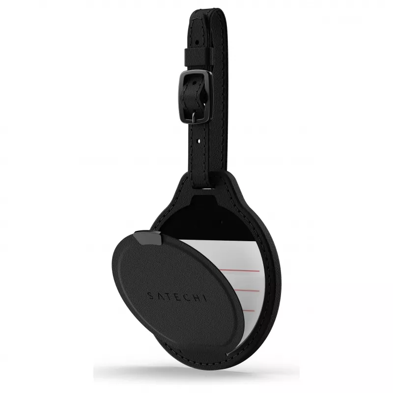 Satechi Vegan-Leather FindAll Luggage Tag Black