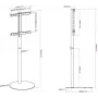VISION MAGIC VFM-F4 Digital Signage Floor Stand for 30-65 inch Displays, Height Adjustable 1500 mm Column, 400x400 VESA, Portrait/Landscape, Cable Management, Black