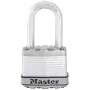 Master Lock Laminated Padlock M1EURDLFCC with Corrosion Protection, Boron Carbide Shackle, 8 mm Diameter, 48 mm Body Width, Keyed Different, 2 Keys, Weatherproof, Security Rating 8/10