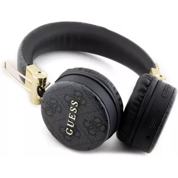 GUESS GUBH704GEMK Over-Ear Bluetooth Headphones, Black, 4G Metal Logo