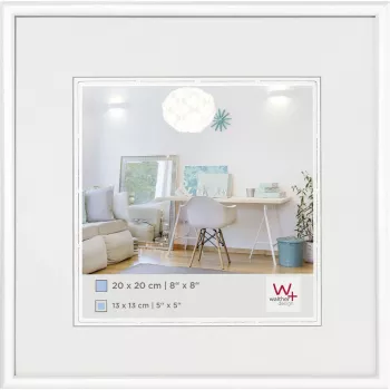 Walther KV220W New Lifestyle Picture Frame 13x13 cm White Plastic Glass Square Single Photo Frame