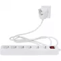 REV Powersplit 6+1 Socket Power Strip with Switch, 2m Cable, White