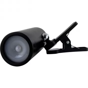 REV Ritter LED Rechargeable Clip Light with Switch, Black