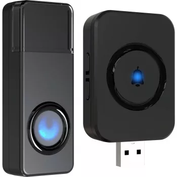 REV Ritter REV Orchestra Wireless Chime Receiver for USB Socket, 100m Range, Black