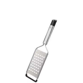 GEFU PRIMELINE Coarse Grater, Stainless Steel Blade, Black Handle Accent