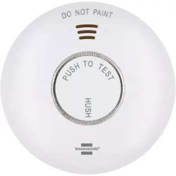 Brennenstuhl Connect WiFi RM A 3020 Smart Smoke Detector with App Control, Battery Operated, 120 mm x 36 mm, White
