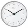 MEBUS 16289 Quartz Wall Clock - Black Frame, White Dial, Analog, Battery Powered