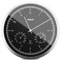 MEBUS 19777 Radio Wall Clock with Thermo-Hygrometer, Silver/White, 30 cm