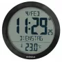 KIENZLE DCF Radio-Controlled Wall Clock with Room Temperature Display, Black