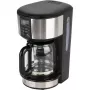 Russell Hobbs Buckingham 20680-56 Semi-Automatic Filter Coffee Machine, 1.25L, 1000W, Black/Silver