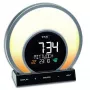 TFA Soluna Quartz Alarm Clock with Color Change, Round, Black, Plastic, 90 mm