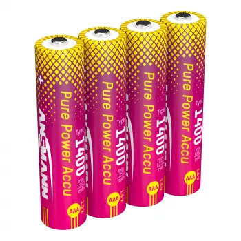 ANSMANN PurePower AAA 1400 mAh NiMH Rechargeable Battery 4-Pack (1311-0034)