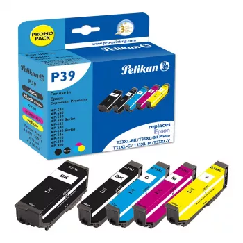 Pelikan P39 Compatible Ink Cartridge Multipack 5-Pack for Epson 33XL (Black, Cyan, Magenta, Yellow, Photo Black)