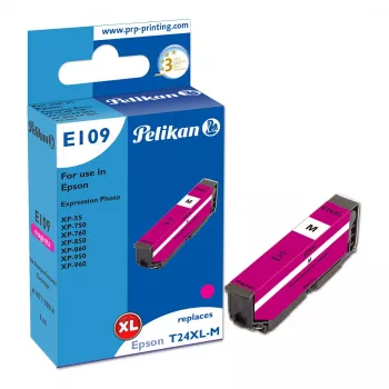Pelikan E109 Compatible Ink Cartridge Magenta High Yield (XL) for Epson Expression Photo XP-55, XP-750, XP-760, XP-850, XP-950, XP-960 - 1 Pack