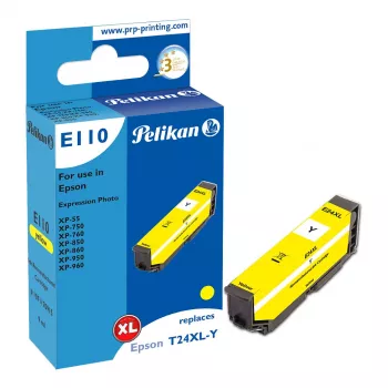 Pelikan E110 Compatible Ink Cartridge Yellow High Yield (XL) for Epson Expression Photo XP-55/XP-750/XP-760/XP-850/XP-860/XP-950/XP-960 - 1 Pack