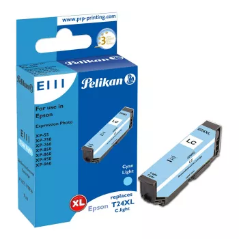 Pelikan E111 Compatible Ink Cartridge Light Cyan High Yield (XL) for Epson Expression Photo XP-55/XP-750/XP-760/XP-850/XP-950/XP-960 - 1 Pack