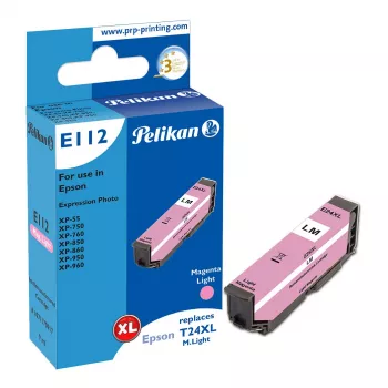 Pelikan E112 Compatible Ink Cartridge Light Magenta High Yield (XL) for Epson Expression Photo XP-55/XP-750/XP-760/XP-850/XP-860/XP-950/XP-960 (1 Pack)