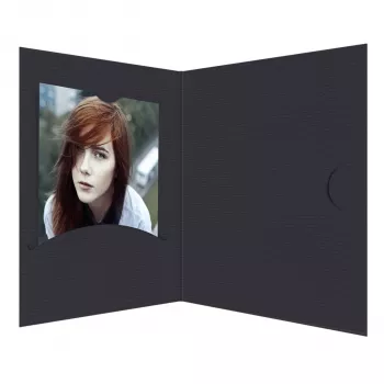 Daiber 15034 Presentation Folder Cardboard Black Landscape 1 Pocket 70 mm
