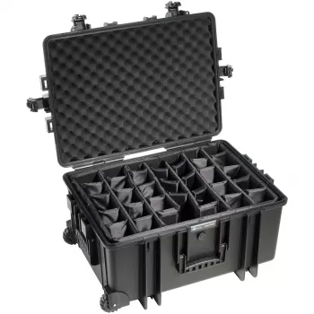 B&W Outdoor Case Type 6800 Hard Shell Case with Divider System, Black