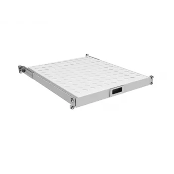 EFB 19 inch 1U Extendable Shelf, Depth 550-650 mm, 30 kg Load Capacity, RAL7035 Light Grey