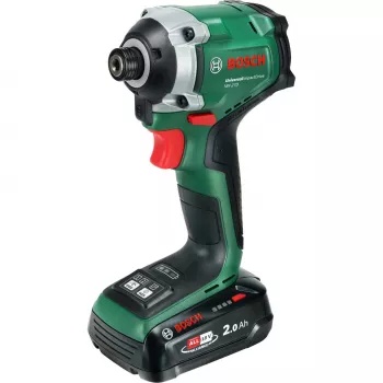 BOSCH UniversalImpactDrive 18V-210 Cordless Impact Driver (18V, 2.0Ah, Li-Ion, 1/4 inch Hex, 210 Nm, 3400 rpm, Carry Case, POWER FOR ALL ALLIANCE)