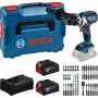Bosch Professional 18V Cordless Drill Driver Set 2x5.0Ah Li-Ion 110Nm Brushless with Charger and Bit Set in MetaLoc II Case