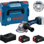 BOSCH Professional Cordless Angle Grinder Set 18V 2x5.0Ah with Cutting Disc 125mm in L-BOXX