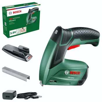 Bosch Home and Garden PTK 3.6 LI Cordless Staple Gun with Battery and Charger