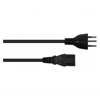 Kabelmeister Swiss Power Cord Type J SEV 1011 to IEC C13 Black 1.8m