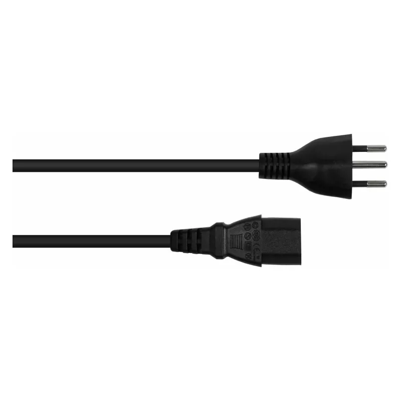 Kabelmeister Swiss Power Cord Type J SEV 1011 to IEC C13 Black 1.8m