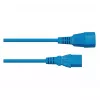 KABELMEISTER IEC C14 to C13 Power Extension Cable, Blue, 1.0m, 1.00mm², 10A, 250V