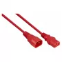 Kabelmeister Power Extension Cable C14 to C13 Red 2m 0.75mm²