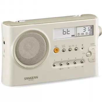 Sangean PR-D4 BT Portable AM/FM Radio with Bluetooth - Pastel Cream