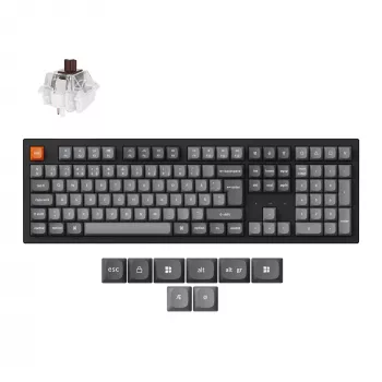 Keychron K10 MAX Wireless Tri-Mode Hot-Swappable Mechanical Keyboard (Full-size, RGB, Gasket Mount, QMK/VIA)