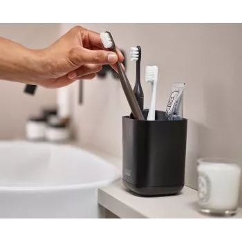 Joseph Joseph EasyStore Matt Black Toothbrush Holder