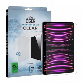 Eiger Premium Tempered Glass Screen Protector for Apple iPad Pro 13 inch 2024-2025, Asahi Glass, 2.5D Curved Edge, 9H Hardness, Ultra-Clear, Oleophobic Coating