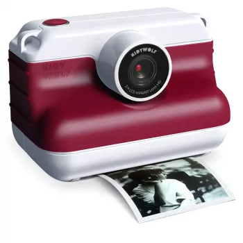 KIDYWOLF Instant Camera with Selfie Function Red