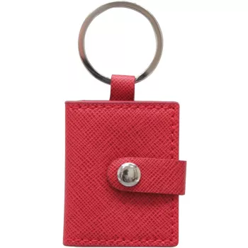 DEKNUDT Key Ring Red 3.5x4.5 Faux Leather S59NS4